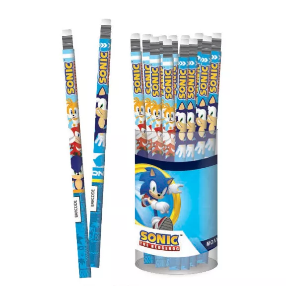 Sonic a sündisznó Trio HB grafit ceruza radír véggel Sonic a sündisznó Trio HB grafit ceruza radír véggel