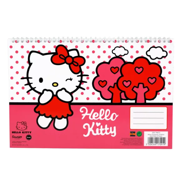 Hello Kitty Sweetheart A/4 spirál vázlatfüzet, 30 lapos Hello Kitty Sweetheart A/4 spirál vázlatfüzet, 30 lapos