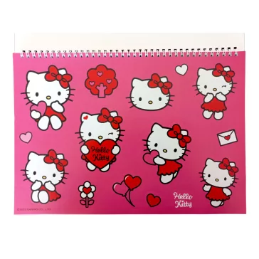   Hello Kitty Sweetheart A/4 spirál vázlatfüzet 40 lapos matricával