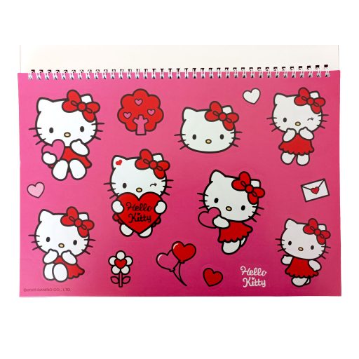 Hello Kitty Sweetheart A/4 spirál vázlatfüzet 40 lapos matricával