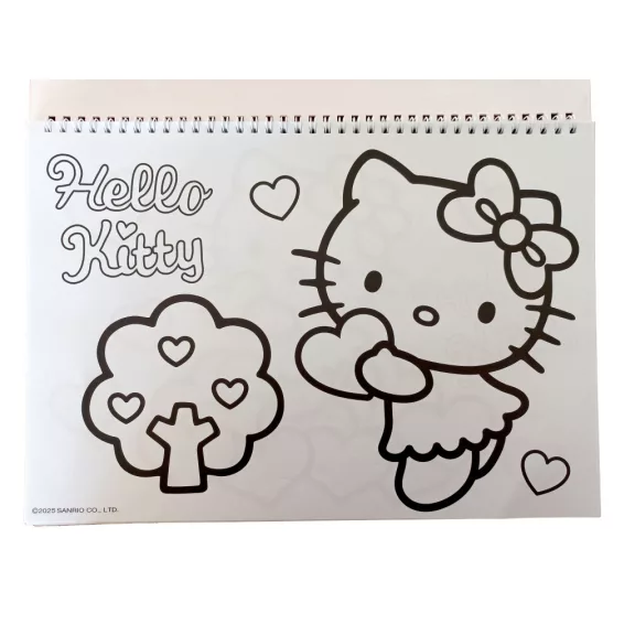 Hello Kitty Sweetheart A/4 spirál vázlatfüzet 40 lapos matricával