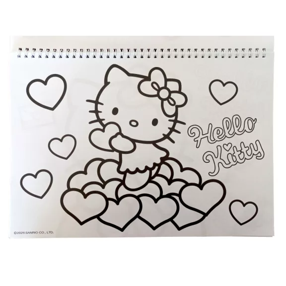 Hello Kitty Sweetheart A/4 spirál vázlatfüzet 40 lapos matricával