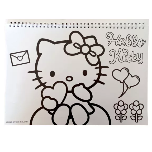 Hello Kitty Sweetheart A/4 spirál vázlatfüzet 40 lapos matricával