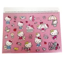 Hello Kitty World A/4 spirál vázlatfüzet 40 lapos matricával Hello Kitty World A/4 spirál vázlatfüzet 40 lapos matricával