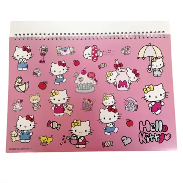   Hello Kitty World A/4 spirál vázlatfüzet 40 lapos matricával