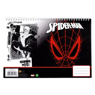 Pókember World of Webs A/4 spirál vázlatfüzet, 30 lapos