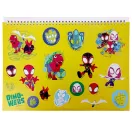 Pókember Spidey Dino-Webs A/4 spirál vázlatfüzet 40 lapos matricával