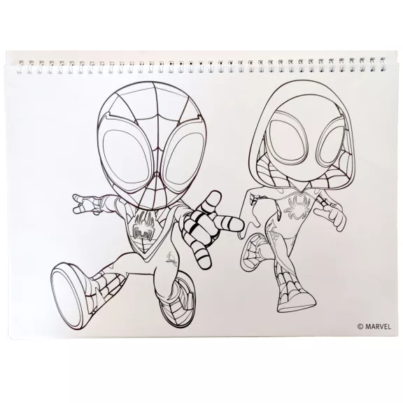 Pókember Spidey Dino-Webs A/4 spirál vázlatfüzet 40 lapos matricával