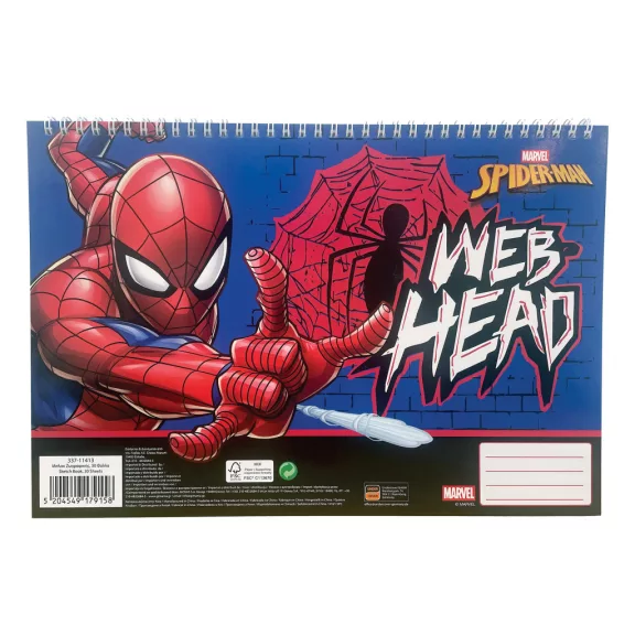 Pókember Web Head A/4 spirál vázlatfüzet, 30 lapos Pókember Web Head A/4 spirál vázlatfüzet, 30 lapos