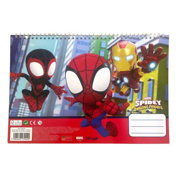 Pókember Spidey Web A/4 spirál vázlatfüzet 40 lapos matricával Pókember Spidey Web A/4 spirál vázlatfüzet 40 lapos matricával
