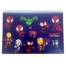 Pókember Spidey Web A/4 spirál vázlatfüzet 40 lapos matricával Pókember Spidey Web A/4 spirál vázlatfüzet 40 lapos matricával