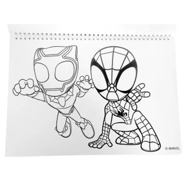   Pókember Spidey Web A/4 spirál vázlatfüzet 40 lapos matricával