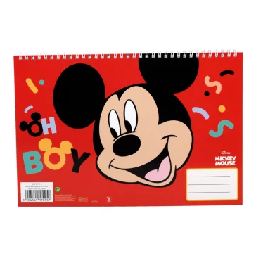 Disney Mickey Oh Boy A/4 spirál vázlatfüzet, 30 lapos