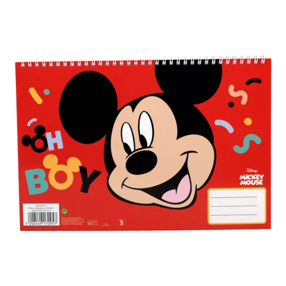 Disney Mickey Oh Boy A/4 spirál vázlatfüzet, 30 lapos Disney Mickey Oh Boy A/4 spirál vázlatfüzet, 30 lapos