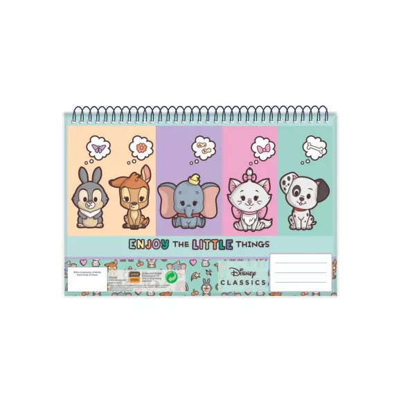 Disney Classics Animals A/4 spirál vázlatfüzet, 30 lapos Disney Classics Animals A/4 spirál vázlatfüzet, 30 lapos