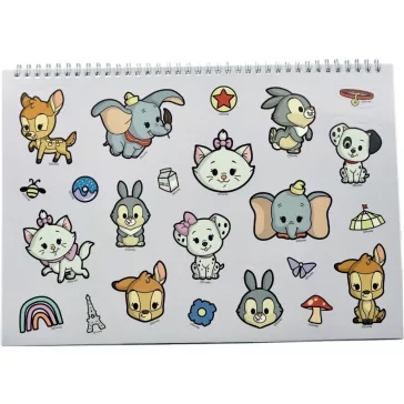   Disney Classics Animals A/4 spirál vázlatfüzet 40 lapos matricával