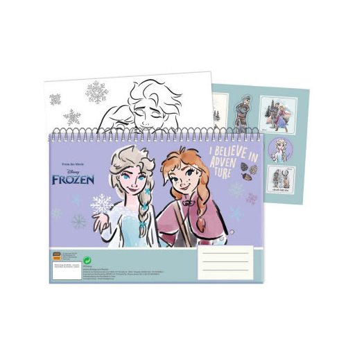 Disney Jégvarázs Adventure A/4 spirál vázlatfüzet 40 lapos matricával