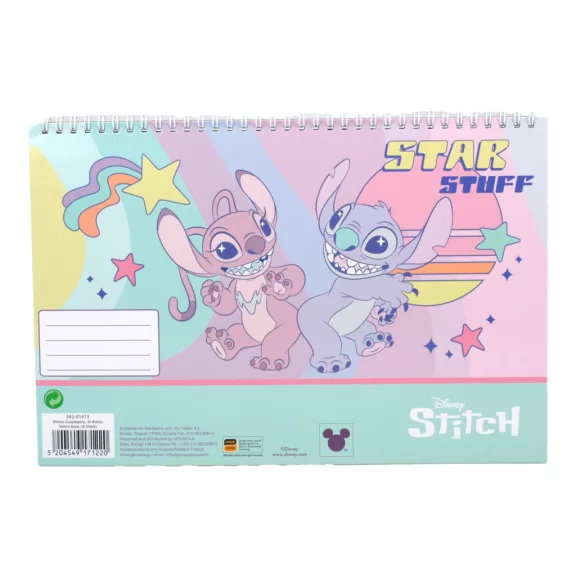 Disney Lilo és Stitch, A csillagkutya Star Stuff A/4 spirál vázlatfüzet, 30 lapos Disney Lilo és Stitch, A csillagkutya Star Stuff A/4 spirál vázlatfüzet, 30 lapos