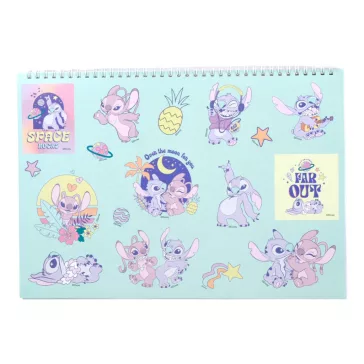   Disney Lilo és Stitch, A csillagkutya Blast A/4 spirál vázlatfüzet 40 lapos matricával