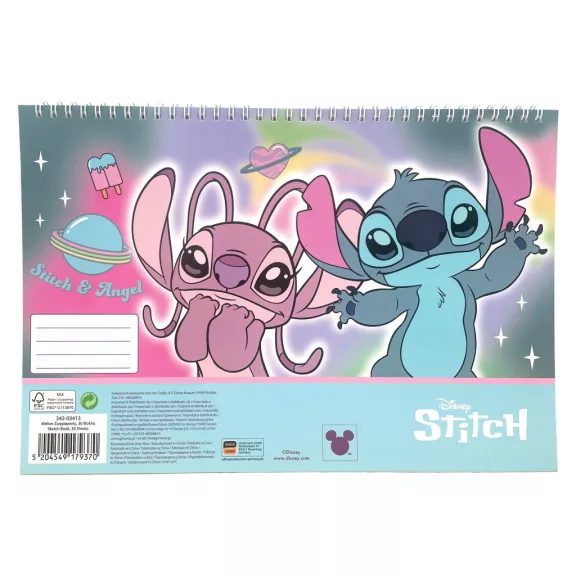 Disney Lilo és Stitch, A csillagkutya Universe A/4 spirál vázlatfüzet, 30 lapos Disney Lilo és Stitch, A csillagkutya Universe A/4 spirál vázlatfüzet, 30 lapos