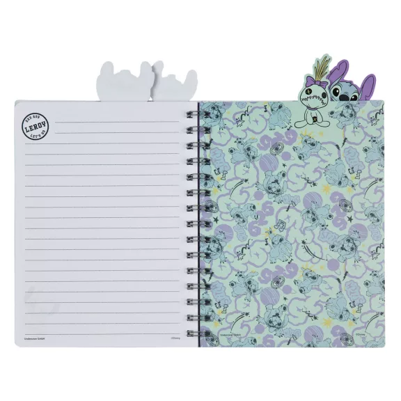 Disney Lilo és Stitch, A csillagkutya Brush It Out A5 notesz, jegyzetfüzet regiszterekkel