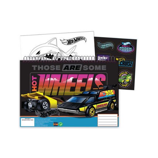 Hot Wheels Flame Runner A/4 spirál vázlatfüzet 40 lapos matricával