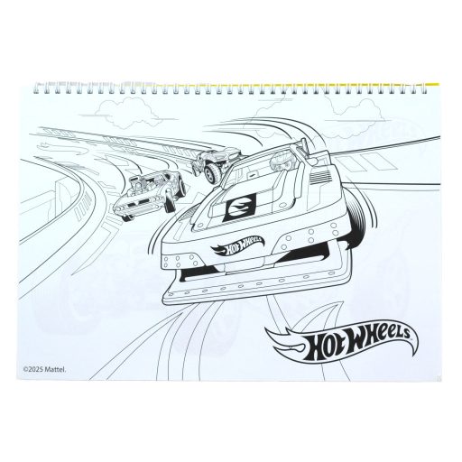 Hot Wheels Challenge A/4 spirál vázlatfüzet 40 lapos matricával