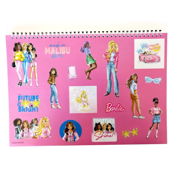 Barbie Paints A/4 spirál vázlatfüzet 40 lapos matricával