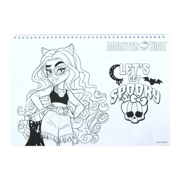 Monster High Crew A/4 spirál vázlatfüzet 40 lapos matricával