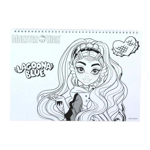 Monster High Crew A/4 spirál vázlatfüzet 40 lapos matricával