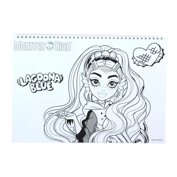 Monster High Crew A/4 spirál vázlatfüzet 40 lapos matricával