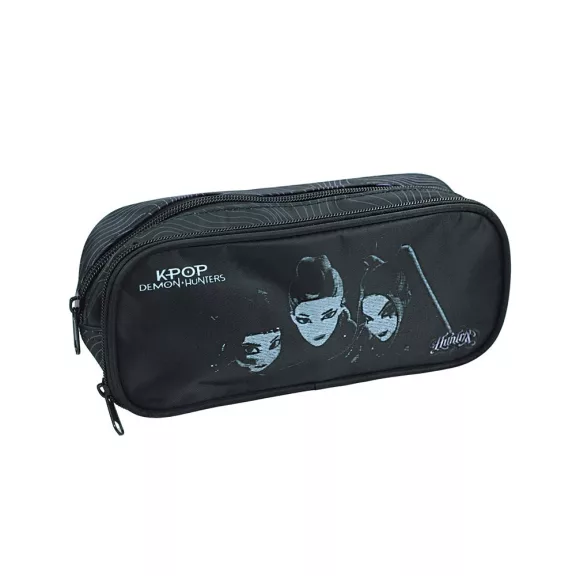 K-pop Démonvadászok Black 2 rekeszes tolltartó 26 cm K-pop Démonvadászok Black 2 rekeszes tolltartó 26 cm