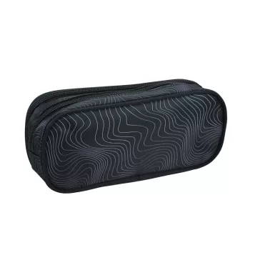 K-pop Démonvadászok Black 2 rekeszes tolltartó 26 cm