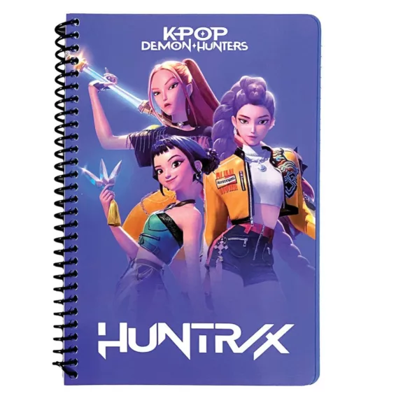 K-pop Démonvadászok Warriors B/5 vonalas spirál füzet 105 lapos K-pop Démonvadászok Warriors B/5 vonalas spirál füzet 105 lapos