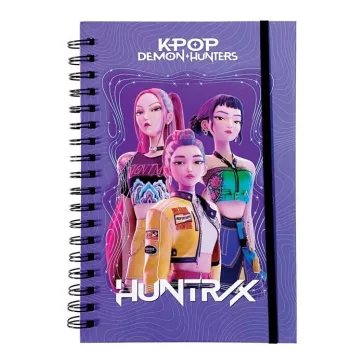   K-pop Démonvadászok Hunter X B/5 kemény fedeles vonalas spirál füzet 70 lapos