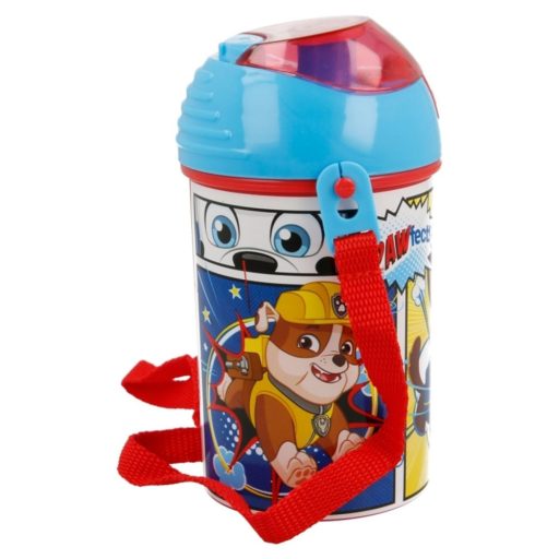 Mancs Őrjárat Pawfect műanyag szívószálas kulacs akasztóval 450 ml