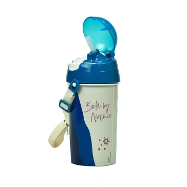   Disney Jégvarázs Together We Lead műanyag szívószálas kulacs akasztóval 500 ml