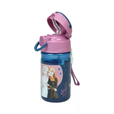   Disney Jégvarázs Sisters műanyag szívószálas kulacs akasztóval 350 ml