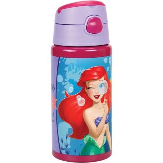   Disney Hercegnők Ariel Fairytale alumínium szívószálas kulacs akasztóval 500 ml