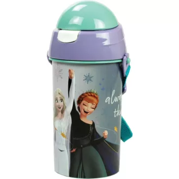   Disney Jégvarázs Idyllic műanyag szívószálas kulacs akasztóval 500 ml