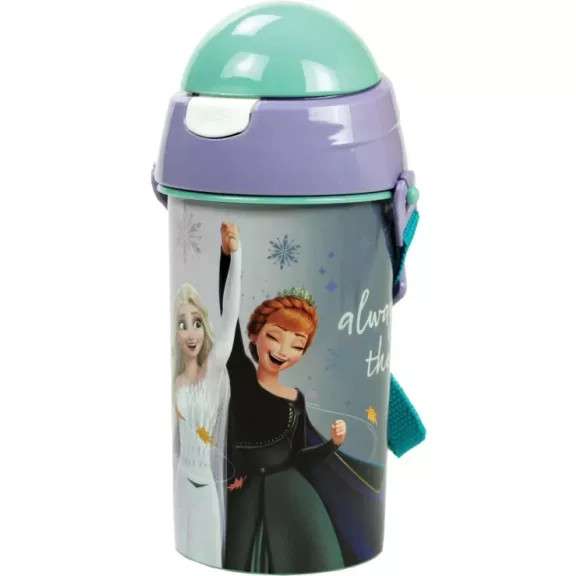 Disney Jégvarázs Idyllic műanyag szívószálas kulacs akasztóval 500 ml Disney Jégvarázs Idyllic műanyag szívószálas kulacs akasztóval 500 ml