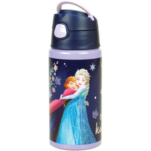 Disney Jégvarázs Together alumínium szívószálas kulacs akasztóval 500 ml