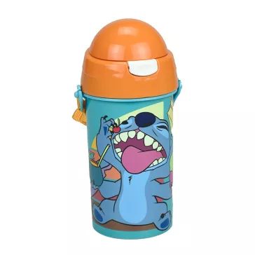   Disney Lilo és Stitch, A csillagkutya Cool műanyag szívószálas kulacs akasztóval 500 ml