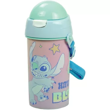   Disney Lilo és Stitch, A csillagkutya Blast műanyag szívószálas kulacs akasztóval 500 ml