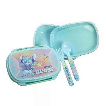   Disney Lilo és Stitch, a csillagkutya Blast szendvicsdoboz + evőeszköz szett