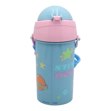   Disney Lilo és Stitch, A csillagkutya Alien 626 műanyag szívószálas kulacs akasztóval 500 ml