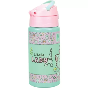   Disney Marie Little Lady alumínium szívószálas kulacs akasztóval 500 mll