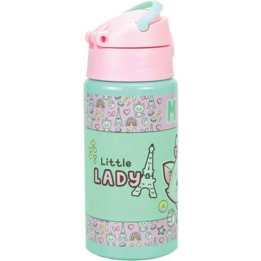 Disney Marie Little Lady alumínium szívószálas kulacs akasztóval 500 mll