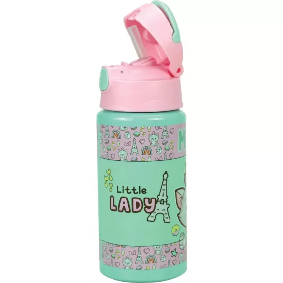 Disney Marie Little Lady alumínium szívószálas kulacs akasztóval 500 mll