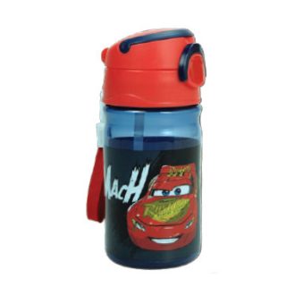   Disney Verdák Speed műanyag szívószálas kulacs akasztóval 350 ml